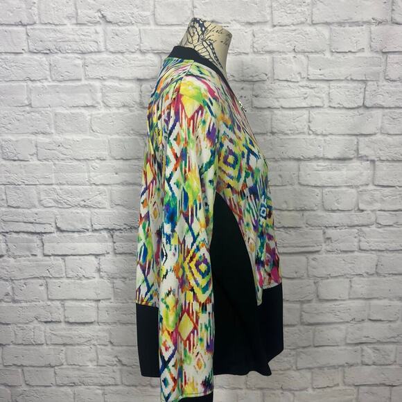Draper & Damons Multi Color Zip Up Jacket - Size M - Picture 3 of 7